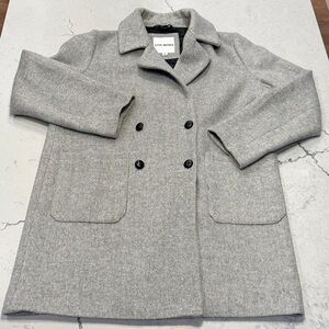Steve Madden Gray Double-Breasted Coat